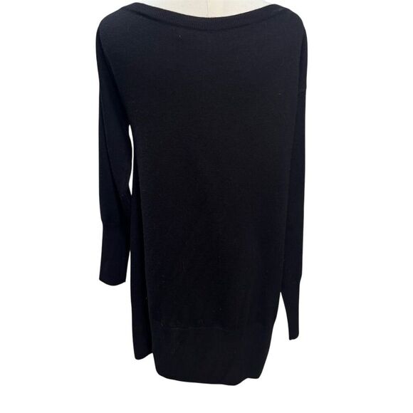 GUC Ramy Brook Women's Black Off-Shoulder Sweater Dress Size M - Picture 2 of 6